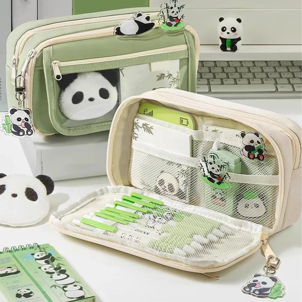Panda Federmäppchen – Großes Fassungsvermögen, Reißverschluss-Etui für Stifte & Schreibwaren
