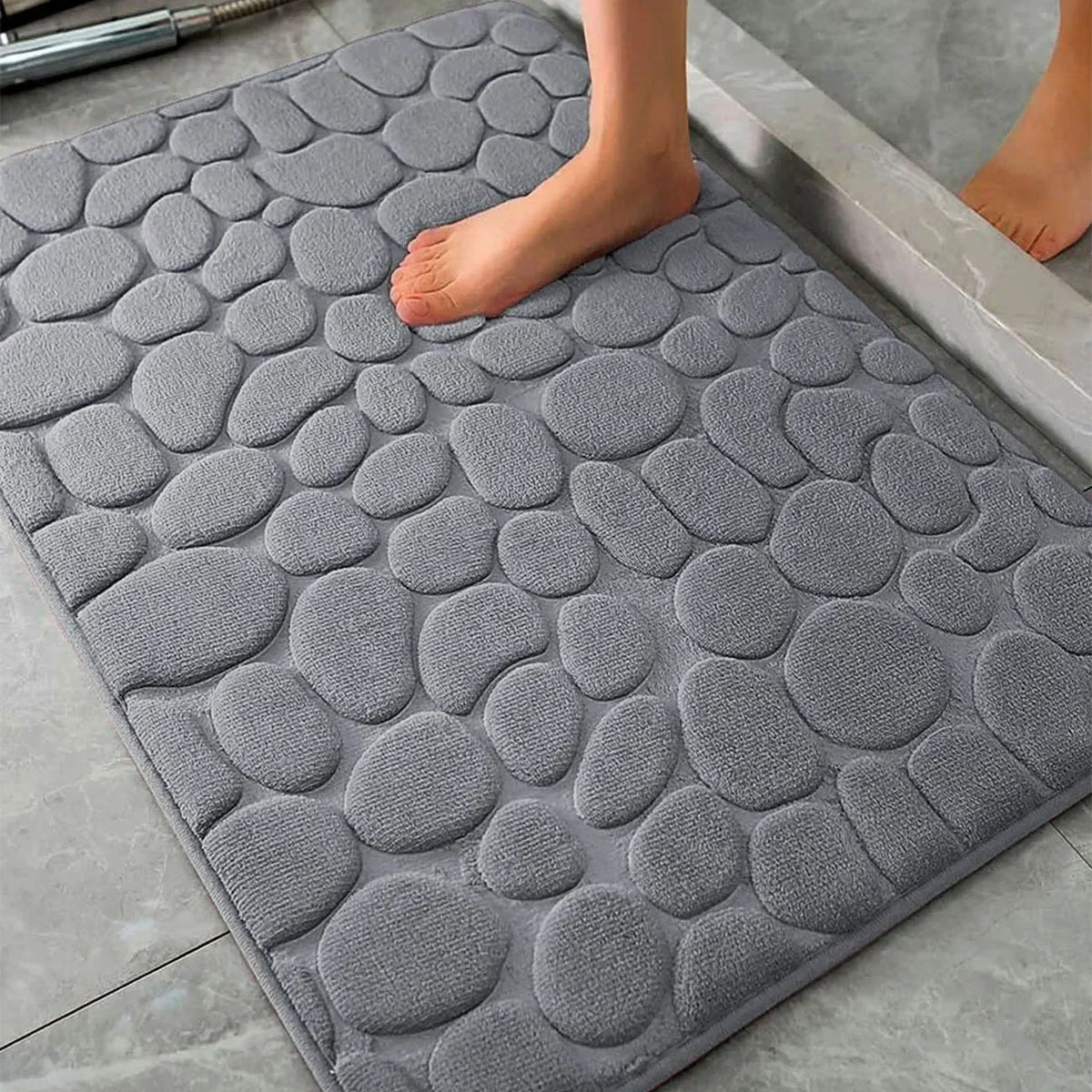 Rutschfeste Korallensamt-Bodenmatte – Saugfähiger Badezimmer- & Wohnraumteppich
