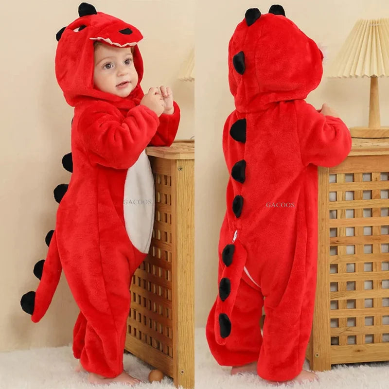 Baby Tier-Jumpsuit Strampler – Cosplay Kostüm für Kleinkinder, Flanell, Unisex (2–36 Monate)