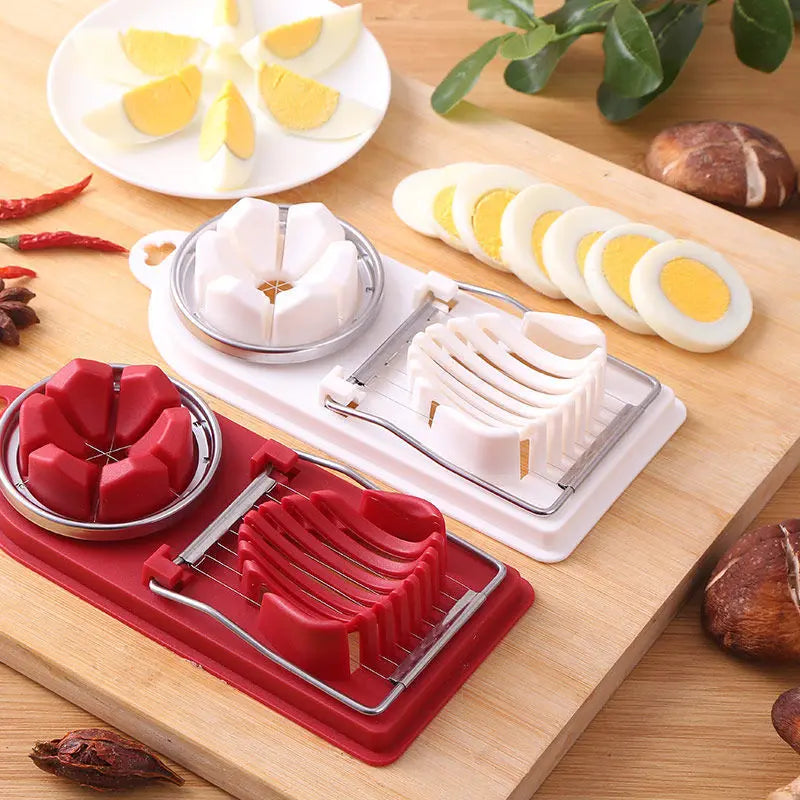 2-in-1 Eierschneider aus Edelstahl – Multifunktionaler Eierteiler & Slicer