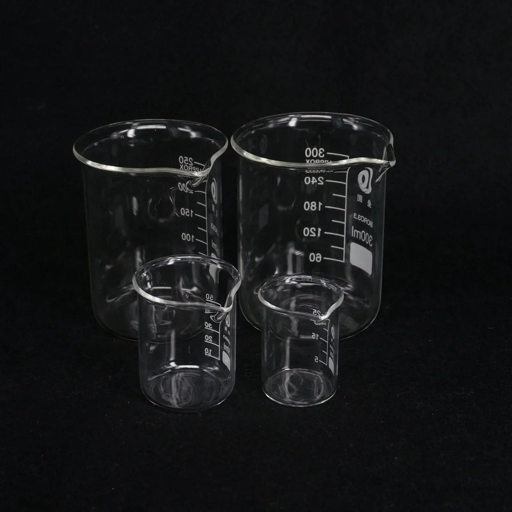 Borosilikatglas Becherglas – 5ml bis 200ml, Laborqualität G3.3