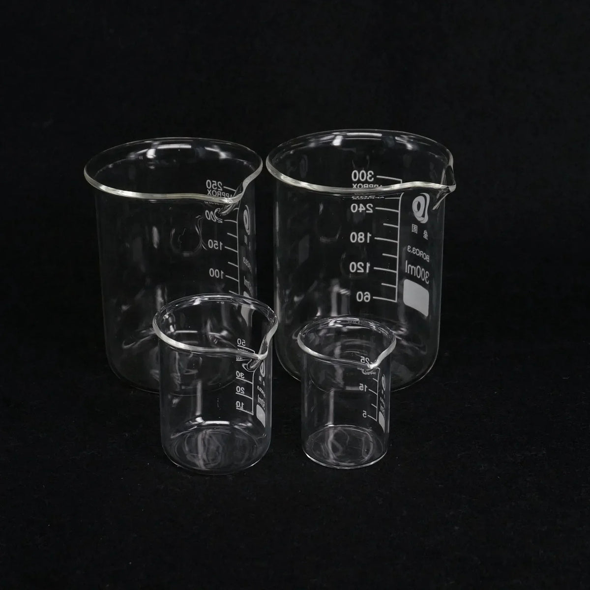 Borosilikatglas Becherglas – 5ml bis 200ml, Laborqualität G3.3