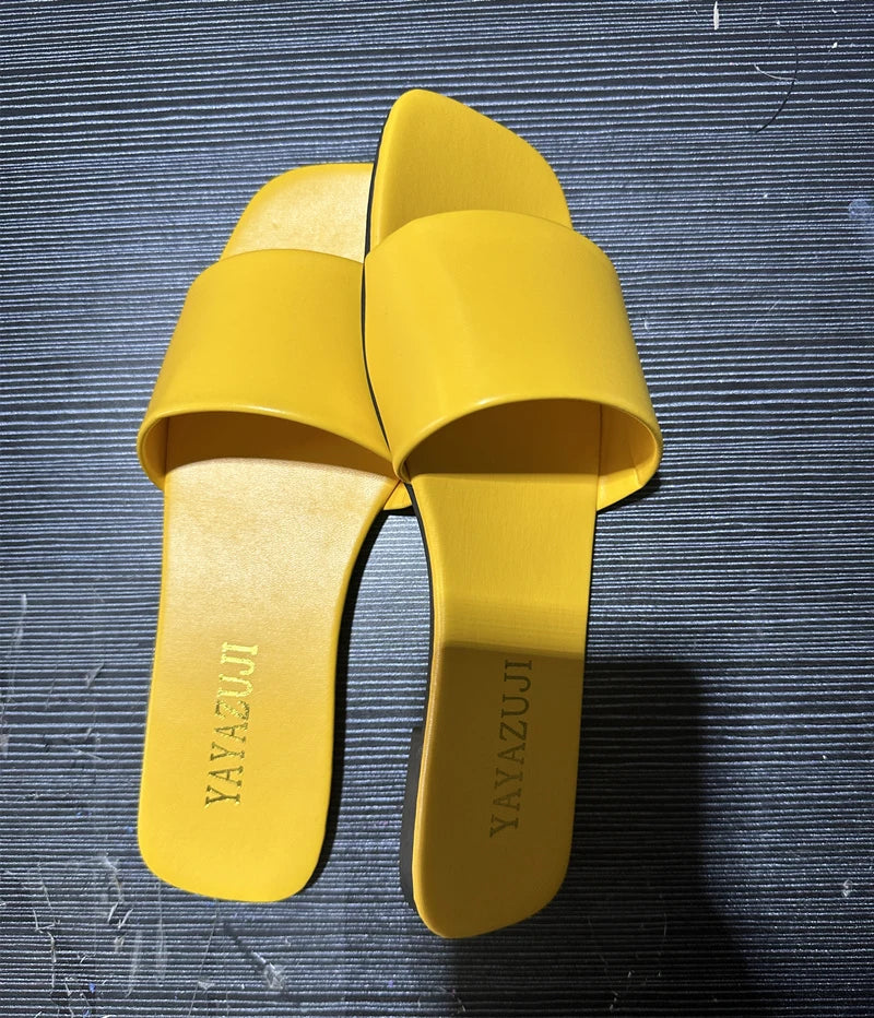Damen Flachsandalen 2026 – Slip-On, Quadratische Zehenpartie | Strand & Alltag