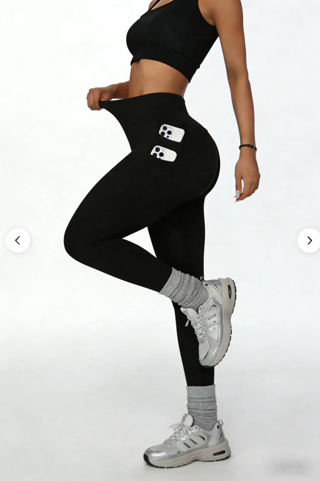High-Waist Yogahose – 9/10 Länge, Nude-Feeling, Sport & Alltag