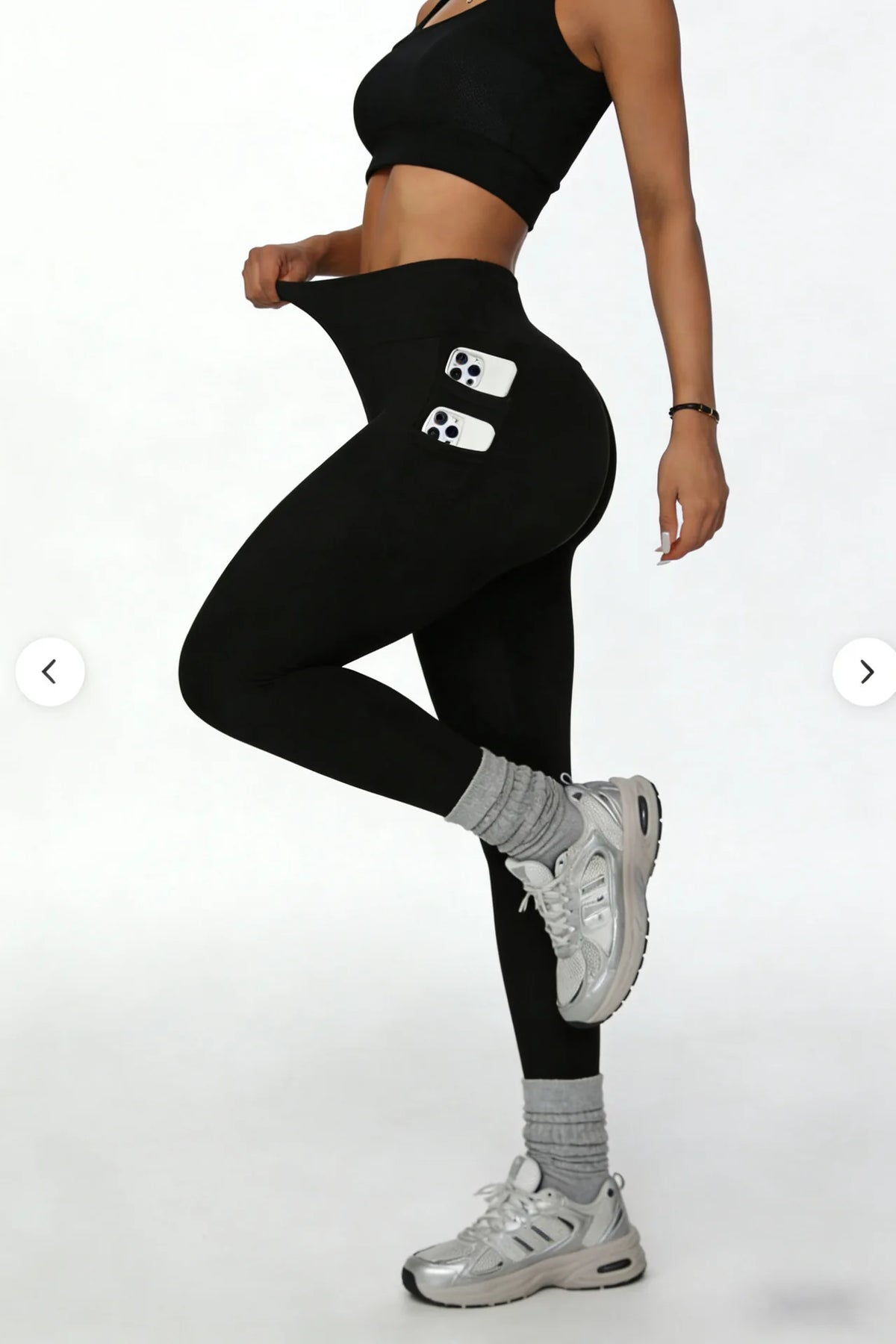 High-Waist Yogahose – 9/10 Länge, Nude-Feeling, Sport & Alltag