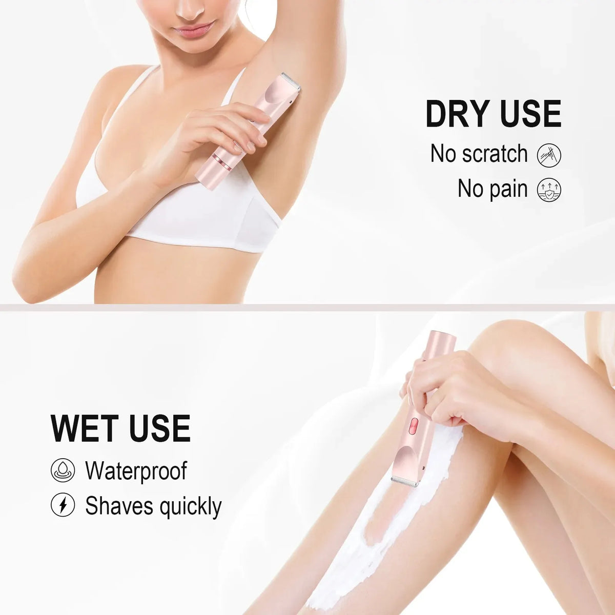 2-in-1 Damen Epilierer & Rasierer – Wasserdicht & Schmerzlos