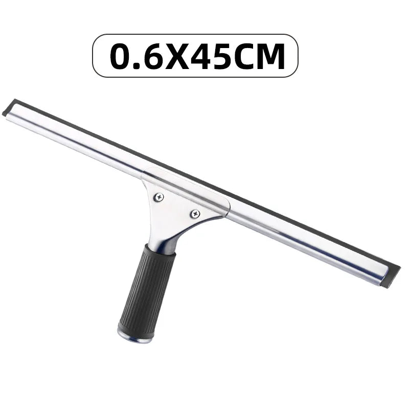 Glasabzieher aus Edelstahl & Gummi – Fenster, Dusche, Auto & Küche (15–45 cm)