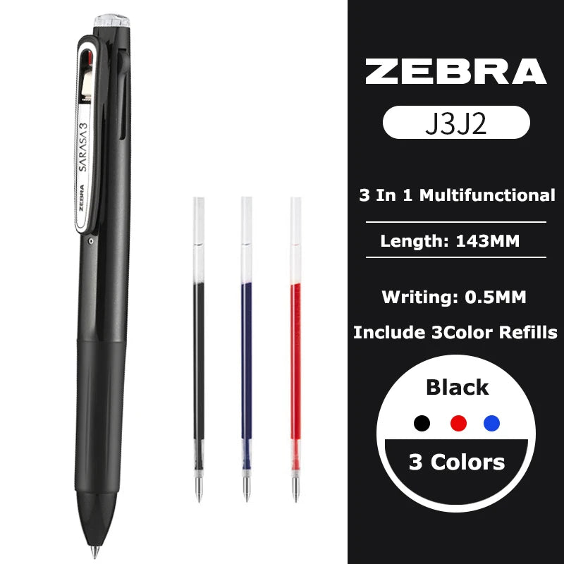 Zebra Sarasa 3-in-1 Gelstift – Japanischer Multifunktionsstift für Büro & Schule