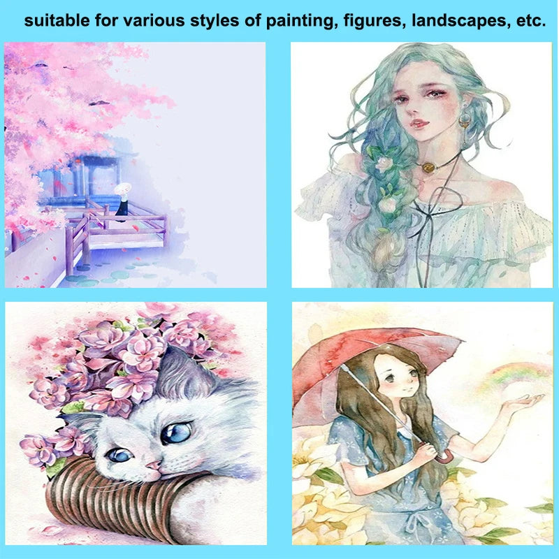 Professionelles Aquarell-Malset – 24/36/48 Farben, Reise-Set für Künstler & Kinder