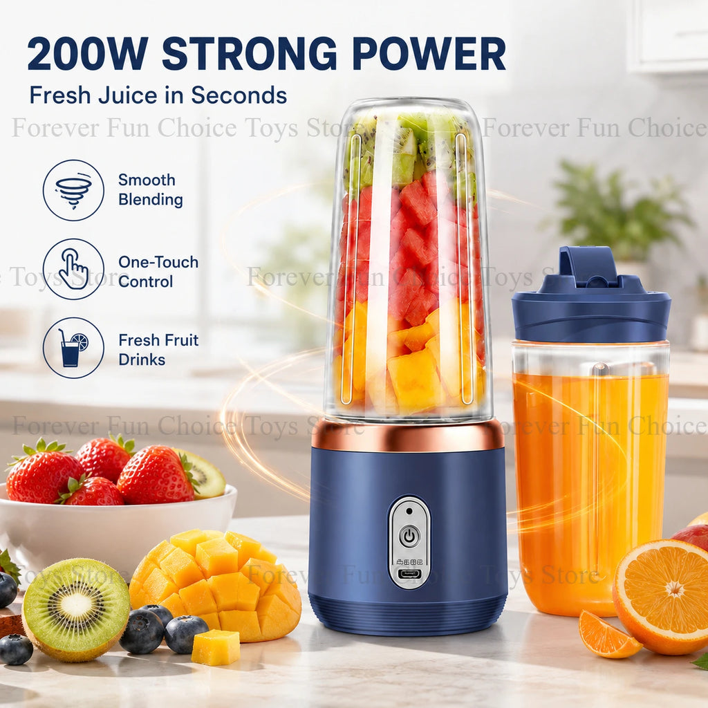 Portabler USB-Entsafter – 200W Smoothie Mixer für unterwegs