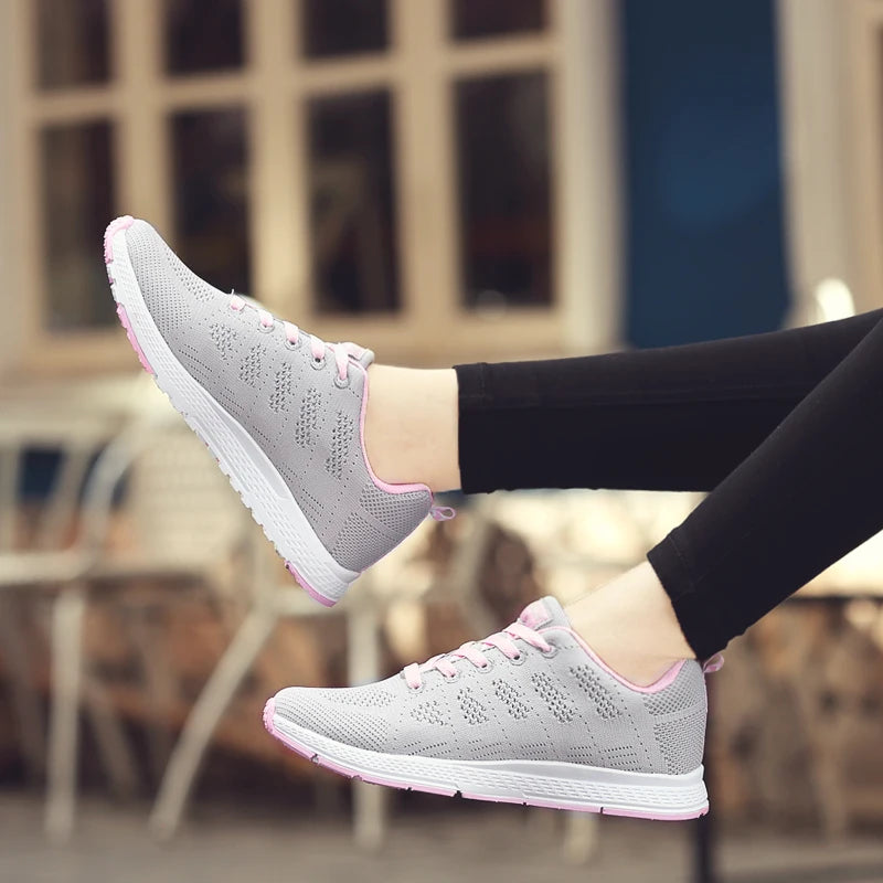 Damen Mesh Sneakers – Leichte Schnürschuhe für Sommer & Frühling