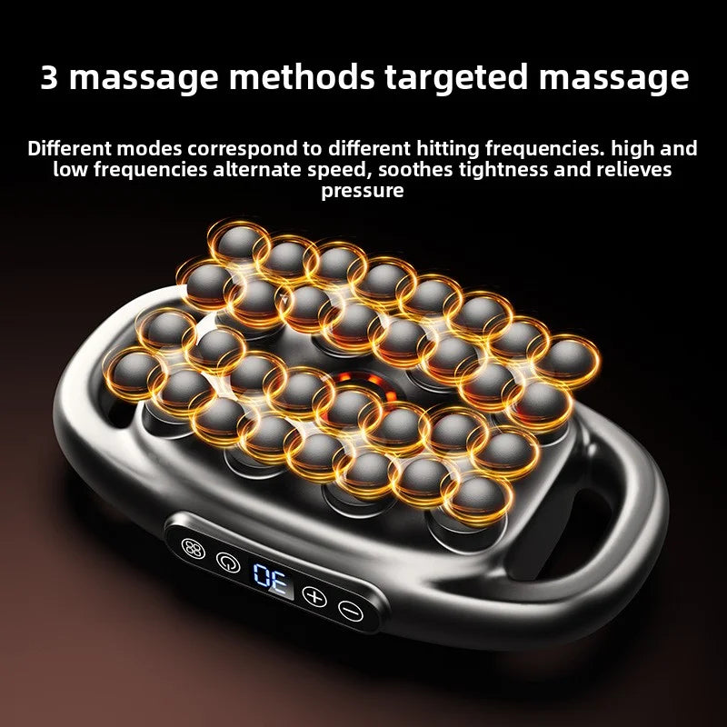 Massagepistole mit 32 Köpfen – Tiefengewebe, Wärme & KI-Chip