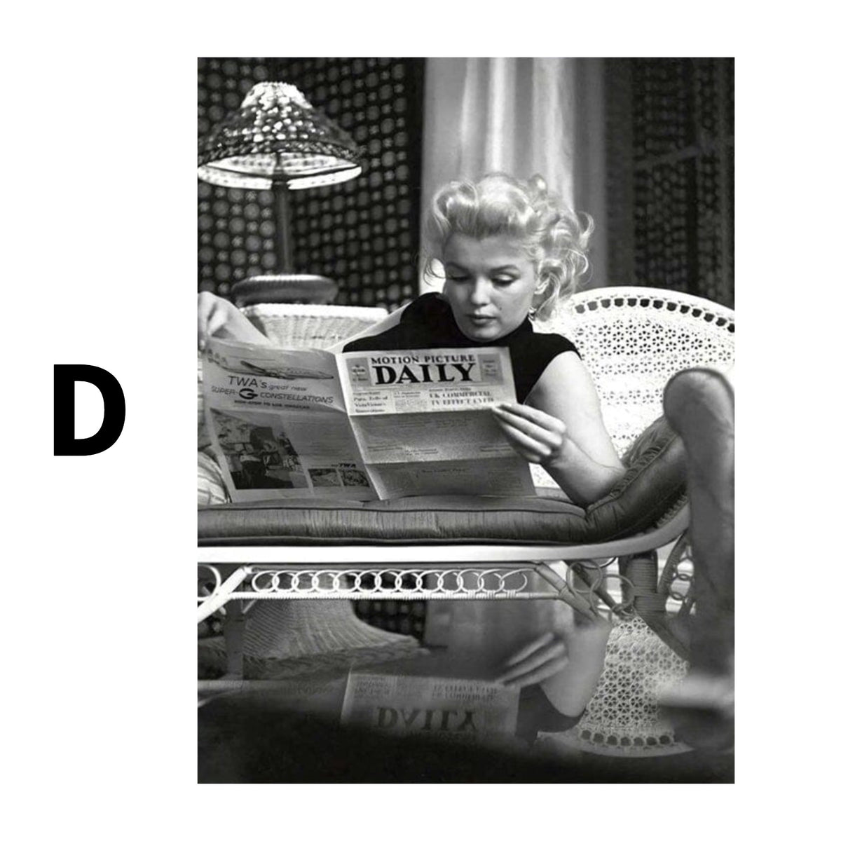 Poster Marylin Monroe · Wandbilder Wohnzimmer & Schlafzimmer · Deko Print Bilder · ohne Rahmen