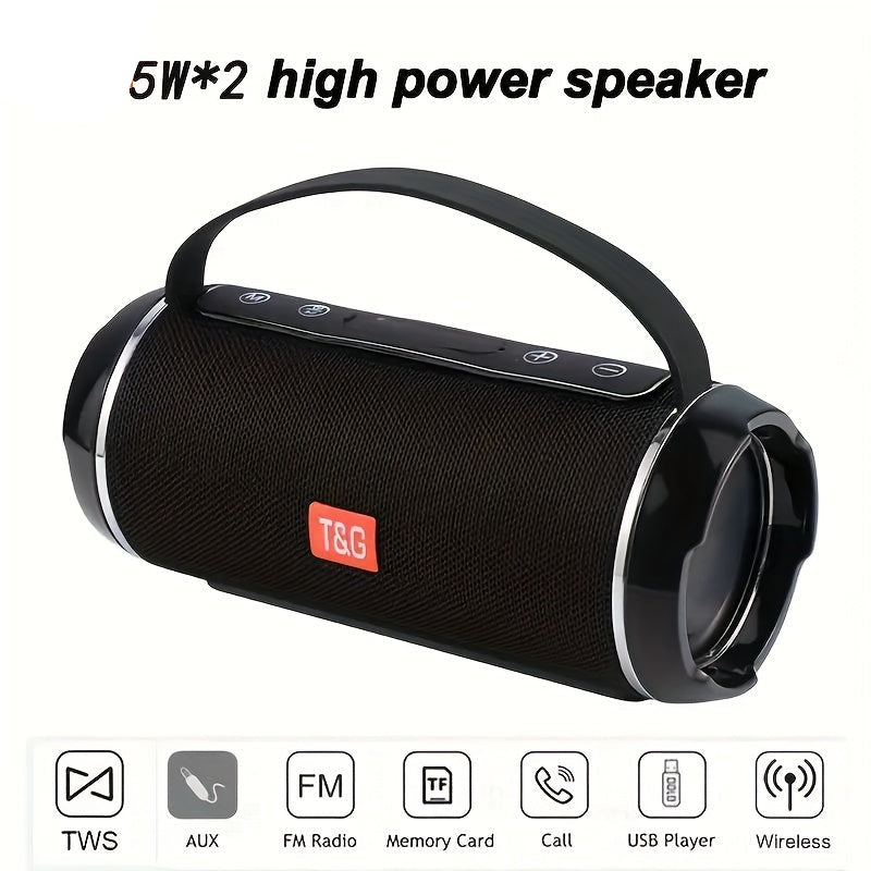 Tragbarer Bluetooth-Lautsprecher – 5.0 Surround Sound, kabellos