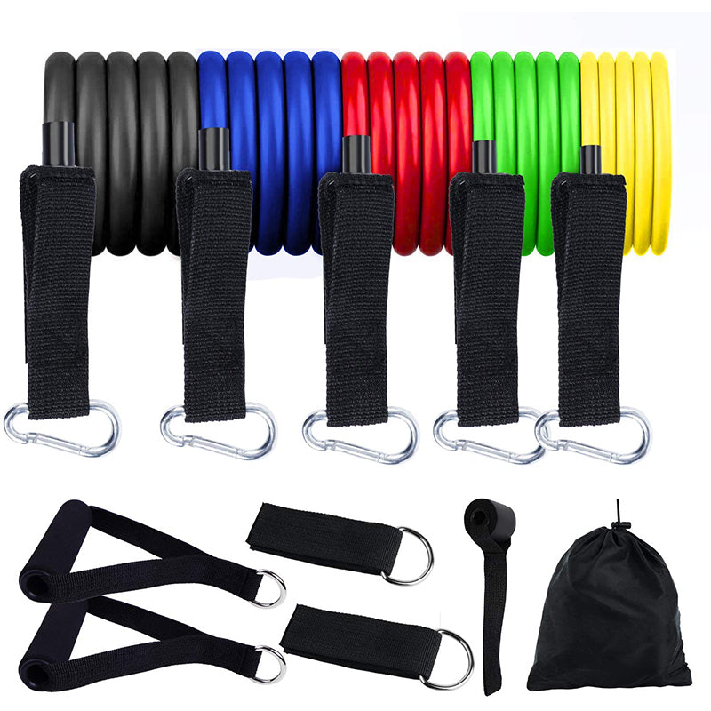 11-teiliges Widerstandsband Set – Fitness Zugseil-Set für Zuhause & Gym