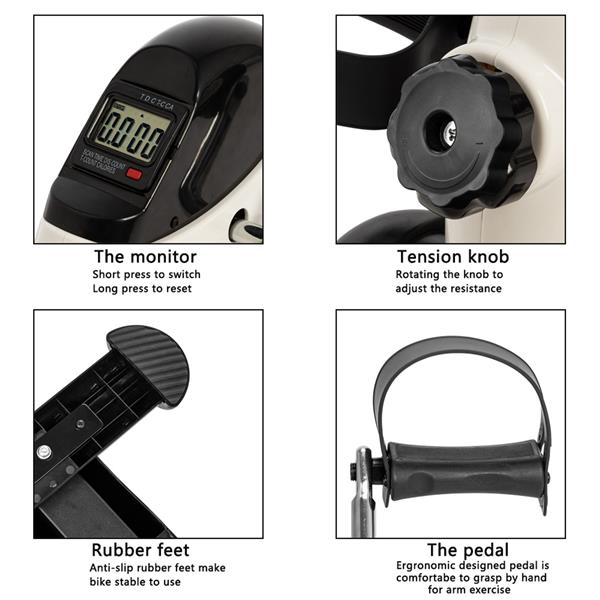 Mini-Heimtrainer – Tragbares Pedalgerät für Hände & Füsse