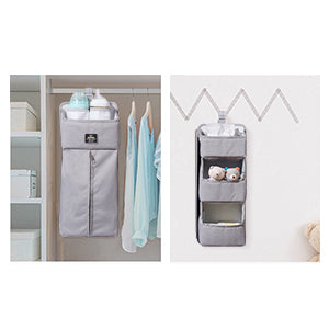 Baby Windel-Organizer 3-in-1 – Bettseiten-Caddy mit Fächern für Krippe & Wickeltisch