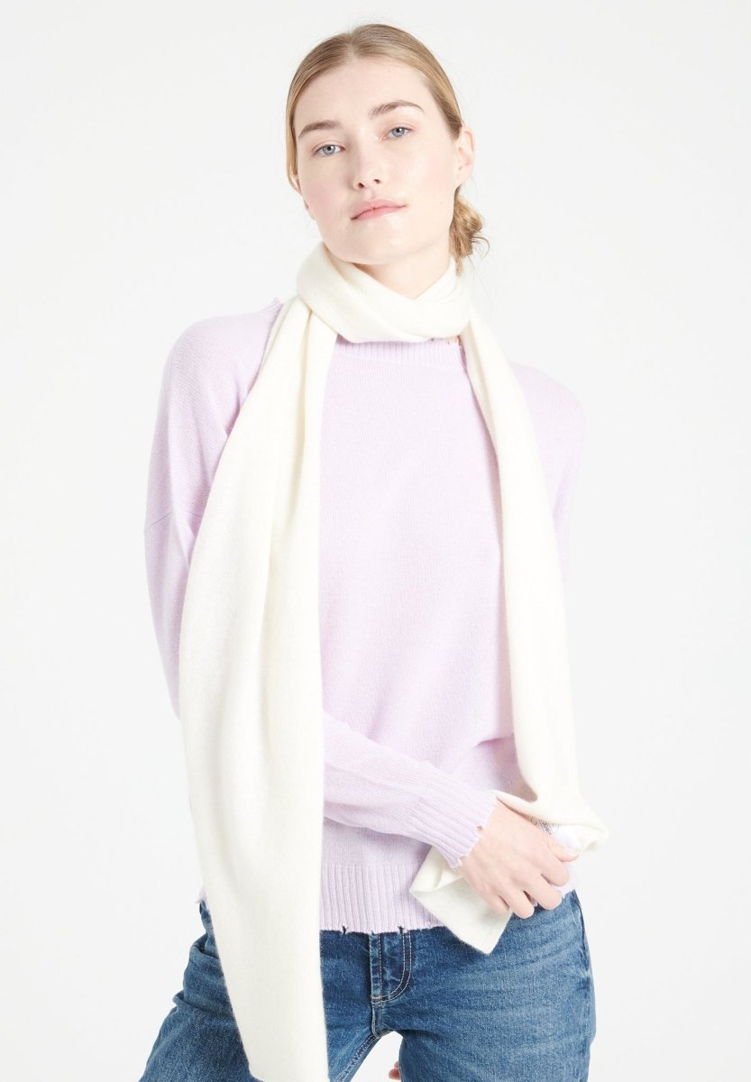 Unisex Kaschmirschal – Écru, Einheitsgröße
