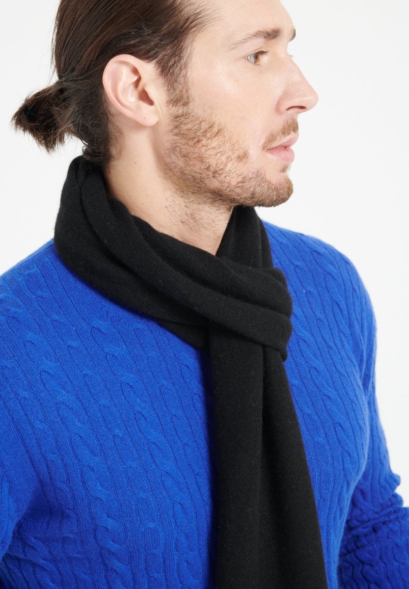 Unisex Kaschmir-Schal – Schwarz (UNI 1)
