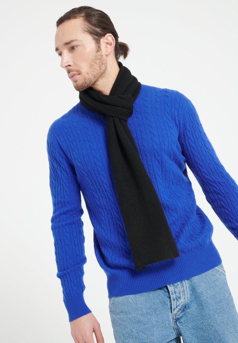 Unisex Kaschmir-Schal – Schwarz (UNI 1)