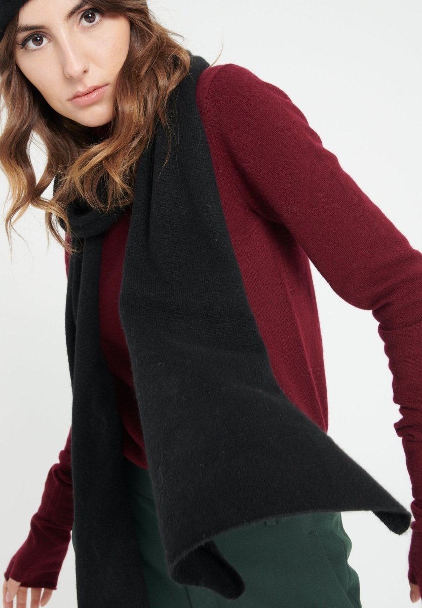 Unisex Kaschmir-Schal – Schwarz (UNI 1)