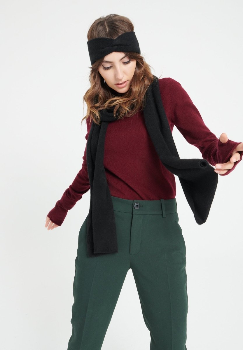Unisex Kaschmir-Schal – Schwarz (UNI 1)
