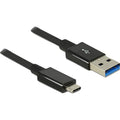 Delock USB-C 3.1 Gen 2 auf USB-A Verbindungskabel – Schwarz, 1 Meter