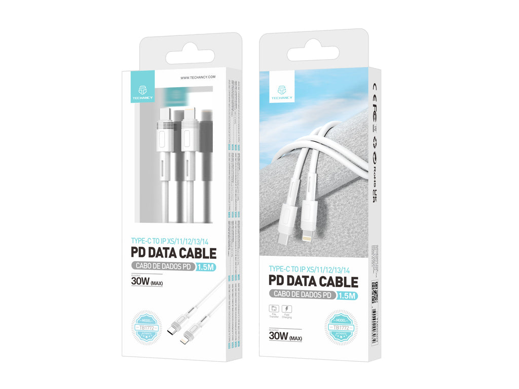 USB-C auf Lightning Kabel – 30W PD, 1.5m, Weiss | iPhone 14/13/12/11