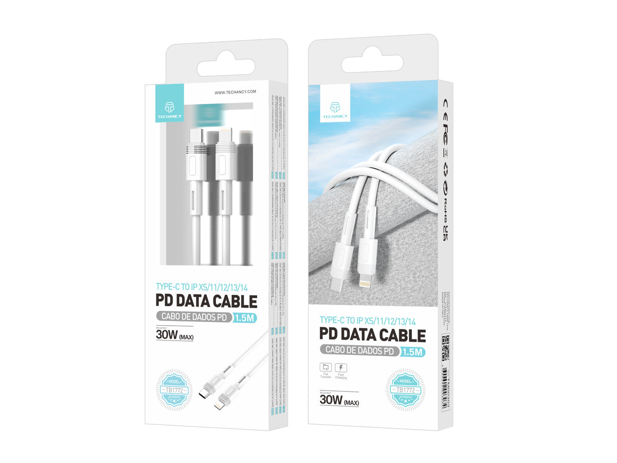 USB-C auf Lightning Kabel – 30W PD, 1.5m, Weiss | iPhone 14/13/12/11