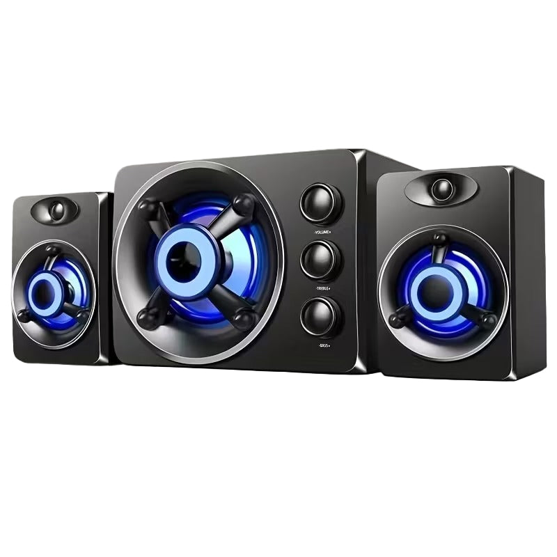 Kabelloser Lautsprecher 2.1 Kanal – USB Bass Soundsystem mit LED