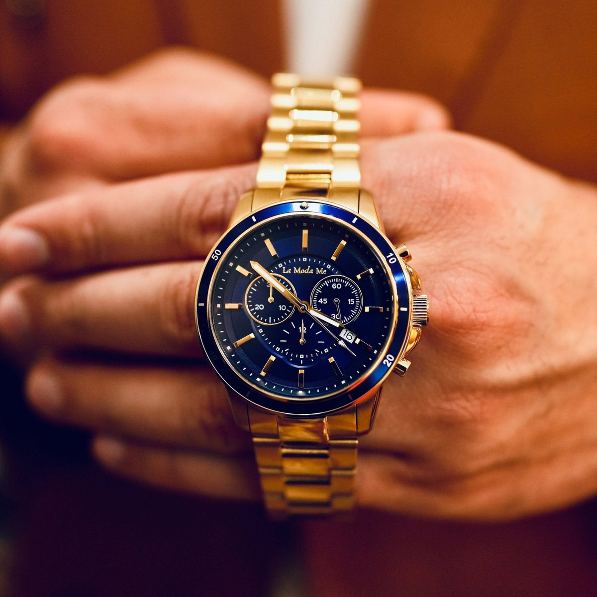 CEO Handshake Blue Watch - Executive Luxury Timepiece