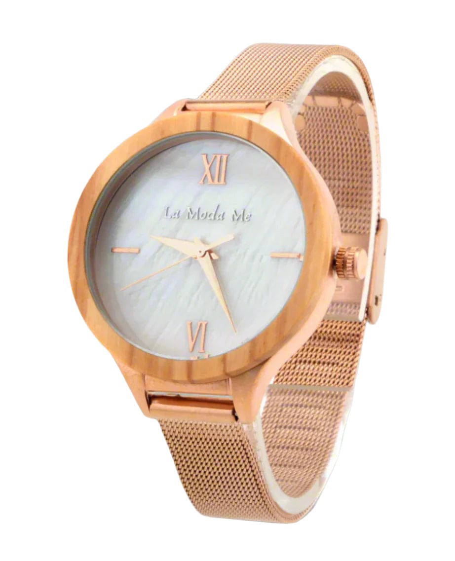 Watch Olivewood Grace - Eco-Friendly Rosegold & Olivewood Timepiece