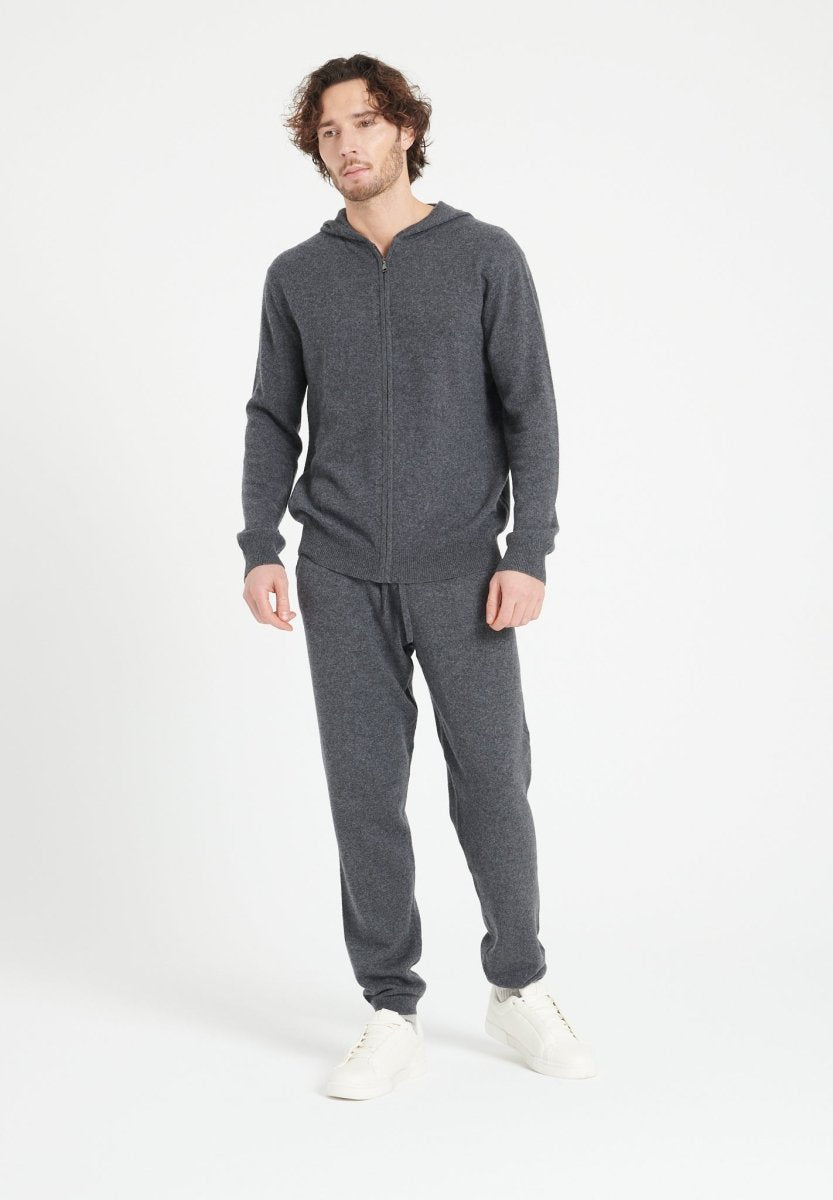 Pantalon homme en cachemire gris anthracite - LUKE 7