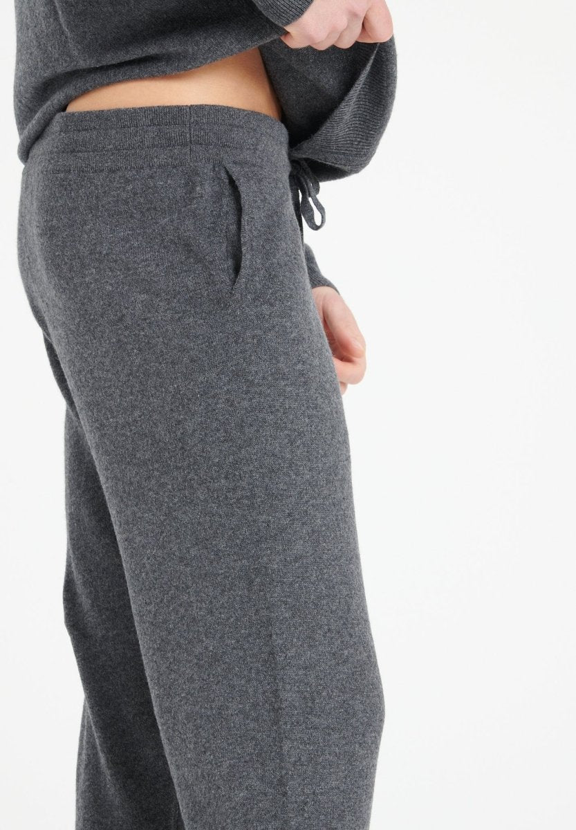 Pantalon homme en cachemire gris anthracite - LUKE 7