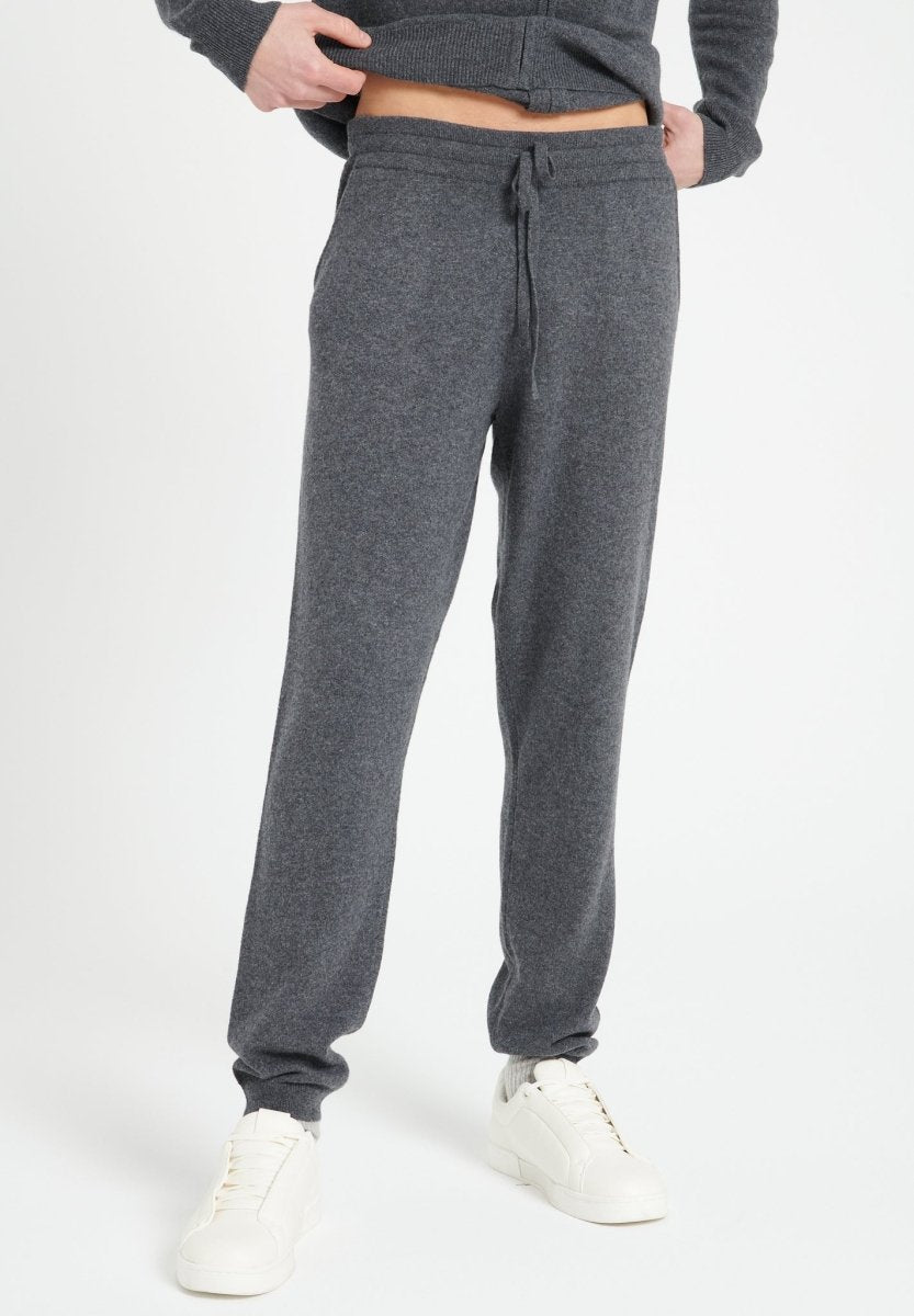 Pantalon homme en cachemire gris anthracite - LUKE 7