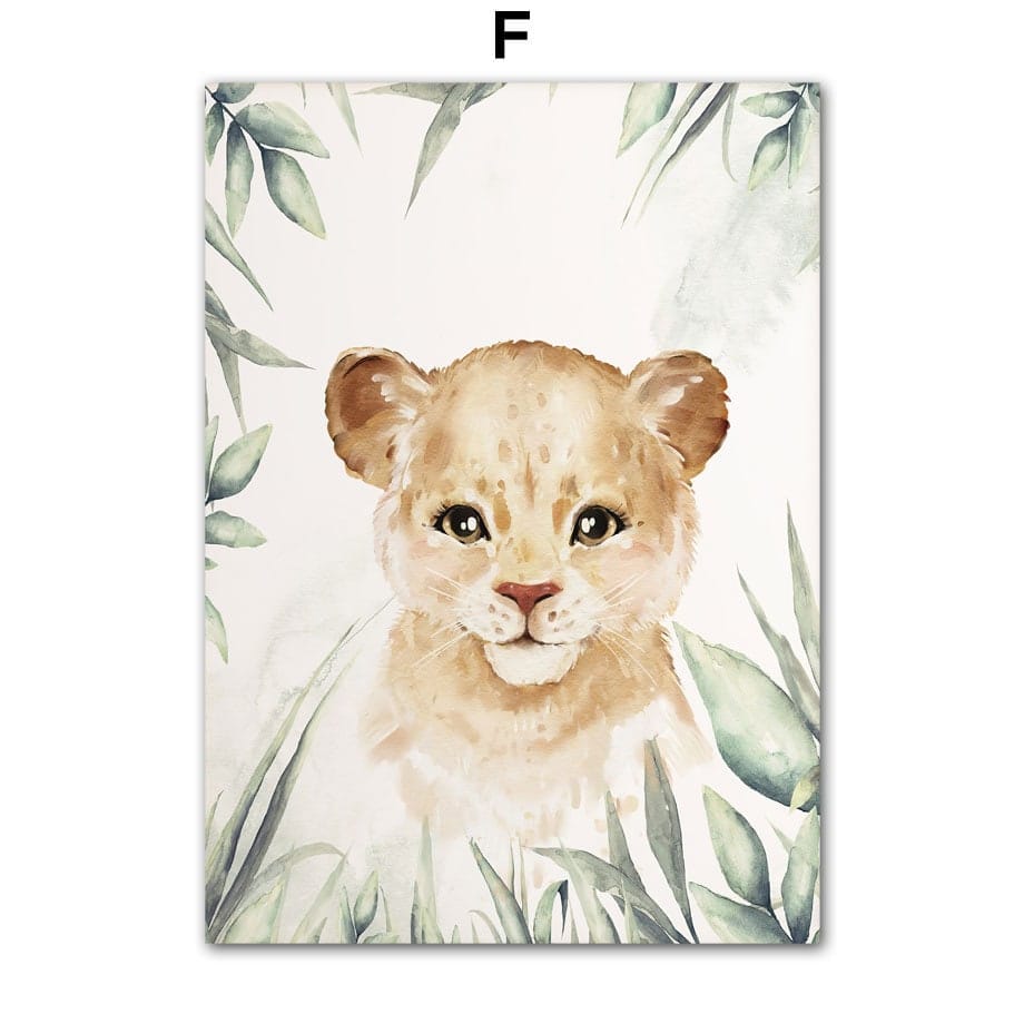 Poster Kinderzimmer Dschungel Tiere · Kinder Name Personalisiert · Kinderzimmer Bilder · Wand Deko · Kunst Druck · Deko Print · ohne Rahmen