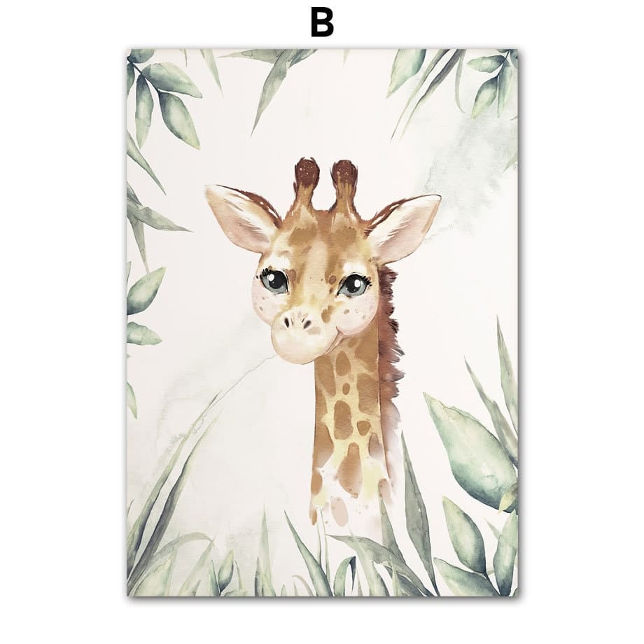 Poster Kinderzimmer Dschungel Tiere · Kinder Name Personalisiert · Kinderzimmer Bilder · Wand Deko · Kunst Druck · Deko Print · ohne Rahmen