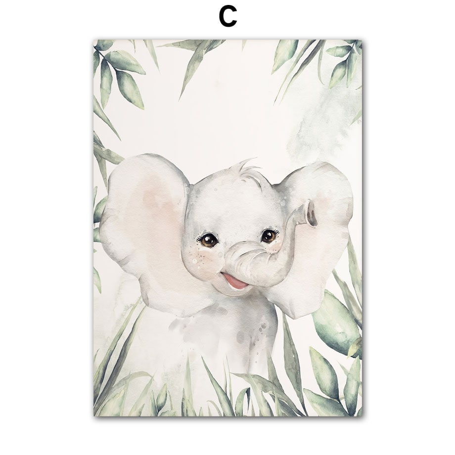 Poster Kinderzimmer Dschungel Tiere · Kinder Name Personalisiert · Kinderzimmer Bilder · Wand Deko · Kunst Druck · Deko Print · ohne Rahmen