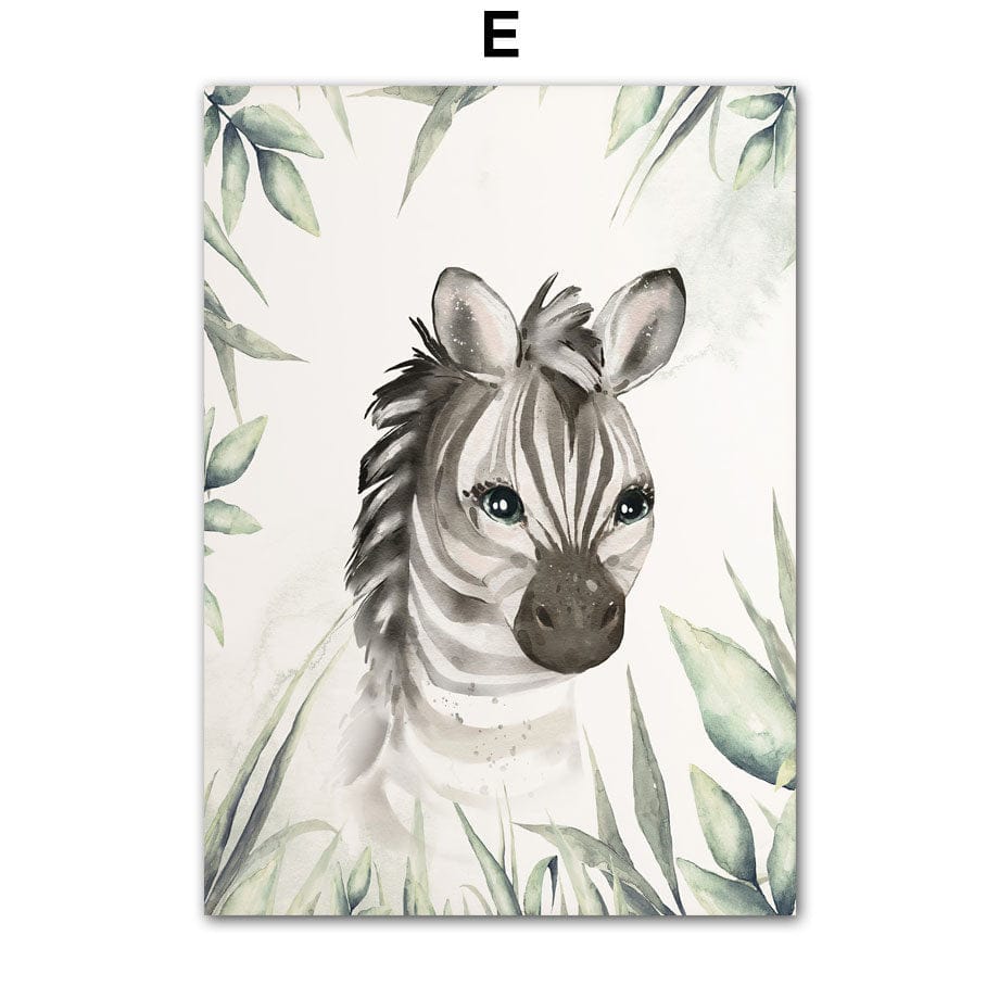 Poster Kinderzimmer Dschungel Tiere · Kinder Name Personalisiert · Kinderzimmer Bilder · Wand Deko · Kunst Druck · Deko Print · ohne Rahmen