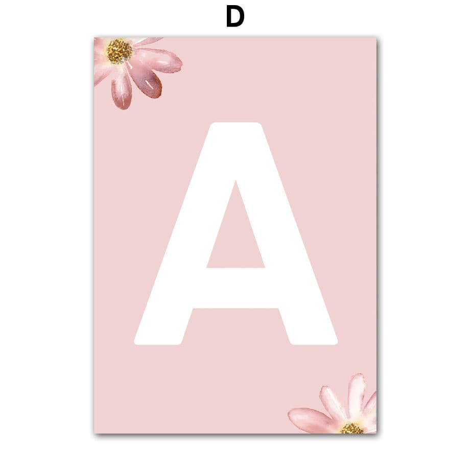 Poster Kinderzimmer Regenbogen Hase Name Personalisiert Rosa · Kinderzimmer Bilder · Wand Deko · Kunst Druck · Deko Print · ohne Rahmen