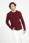 Herren Kaschmir-Pullover Rundhals Bordeaux – ZACH 5