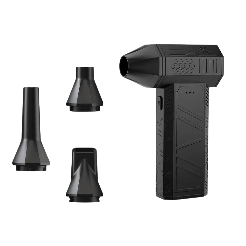 Super Mini Turbojet Lüfter Handheld – USB Akku, Reinigungsset, Schwarz